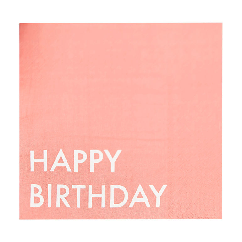 Mix It Up Brights Happy Birthday Paper Napkins 16pcs