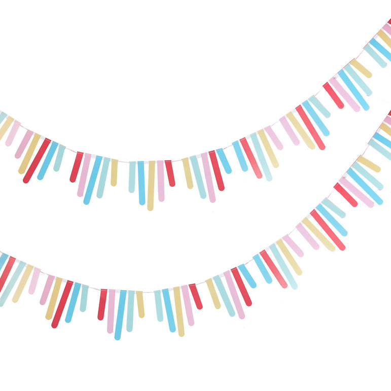 Mix It Up Multicoloured Card Fringe Bunting