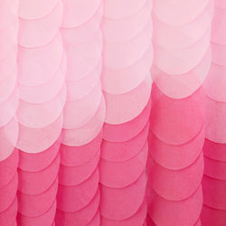 Mix It Up Pink Ombre Tissue Paper Disc Party Backdrop Decoration