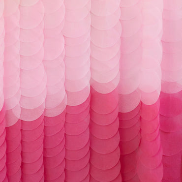 Mix It Up Pink Ombre Tissue Paper Disc Party Backdrop Decoration