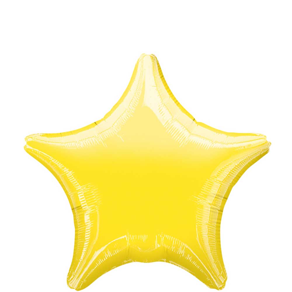 Metallic Yellow Star Foil Balloon 19in Balloons & Streamers - Party Centre