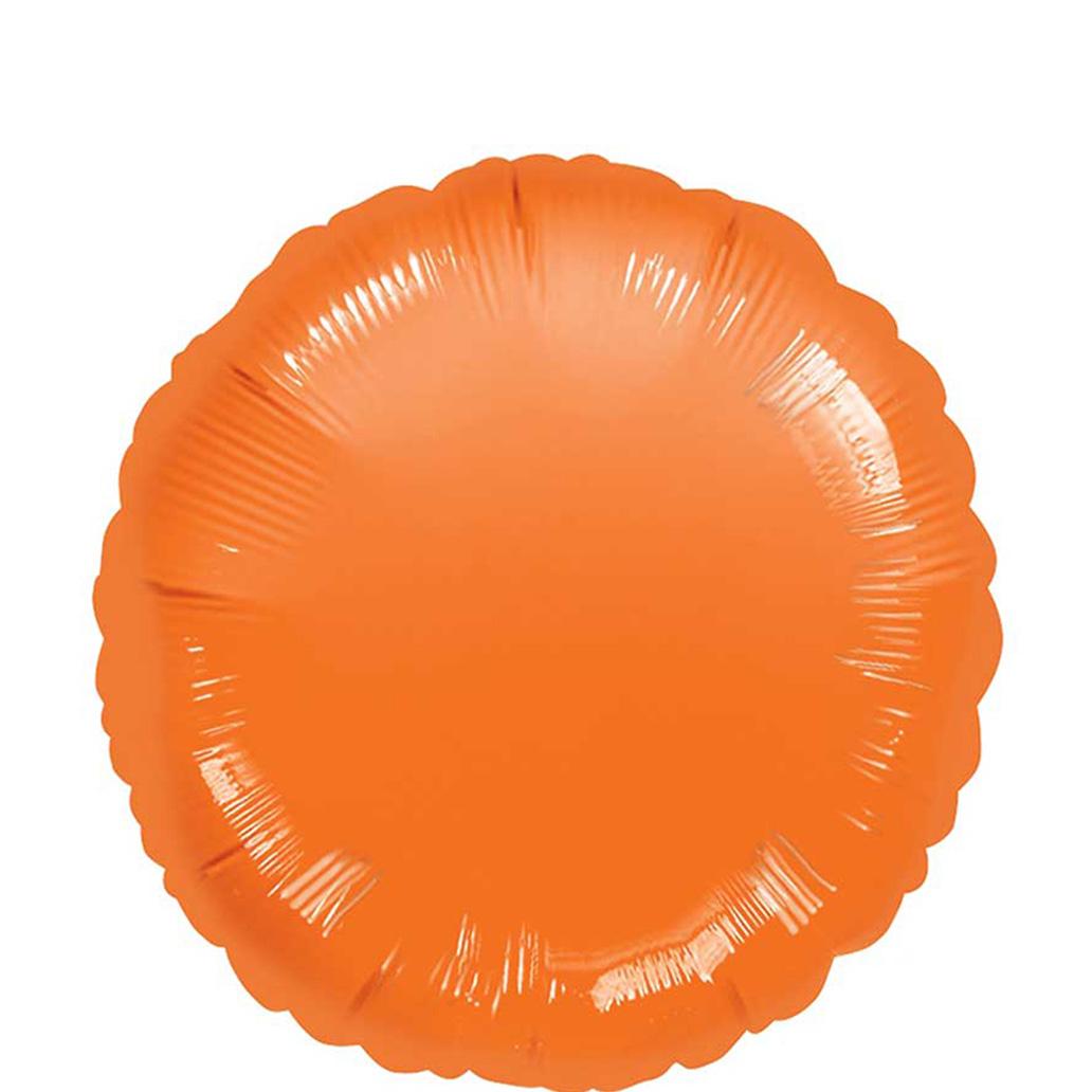 Metallic Orange Round Foil Balloon 18in Balloons & Streamers - Party Centre