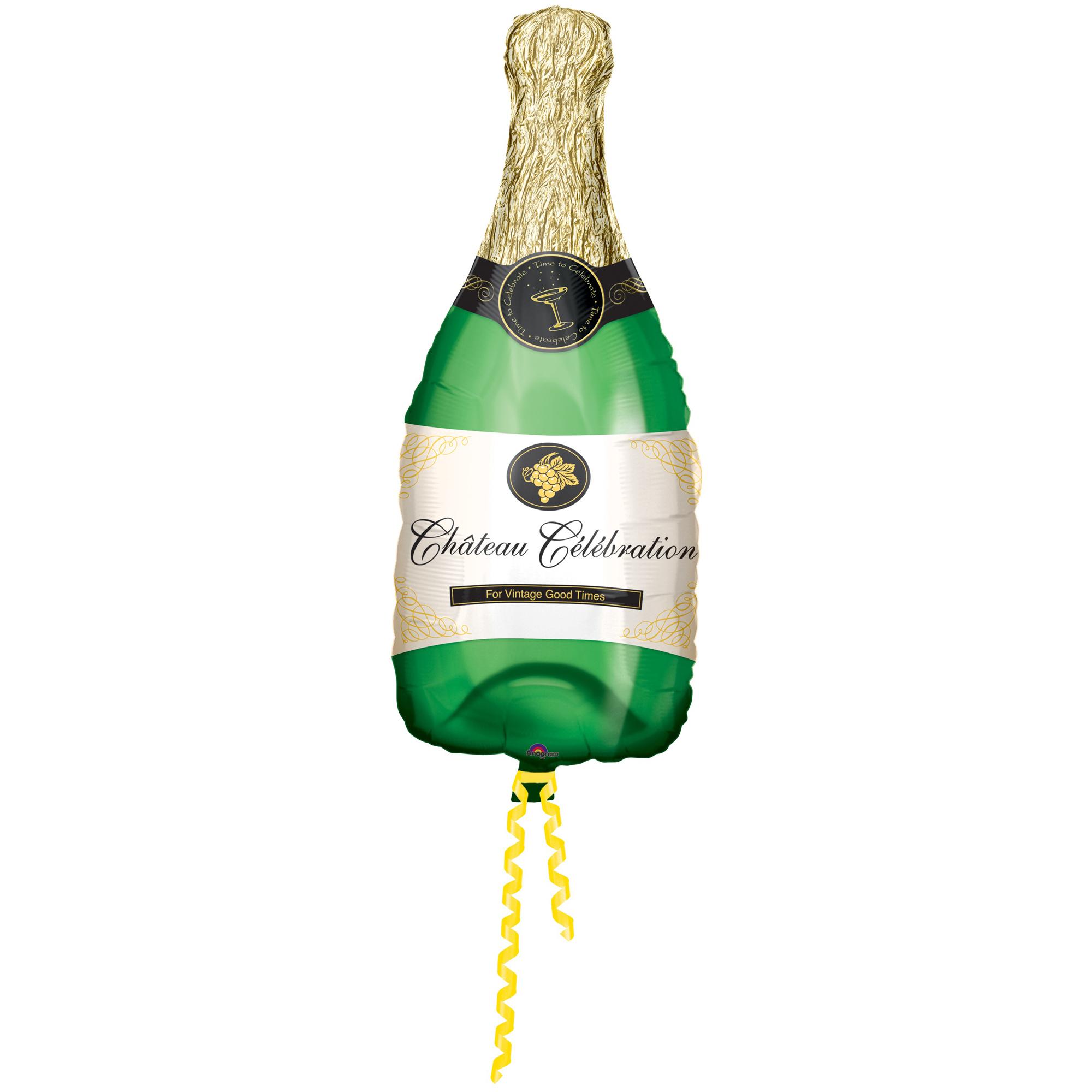 Champagne Bottle Supershape Balloon 36in Balloons & Streamers - Party Centre