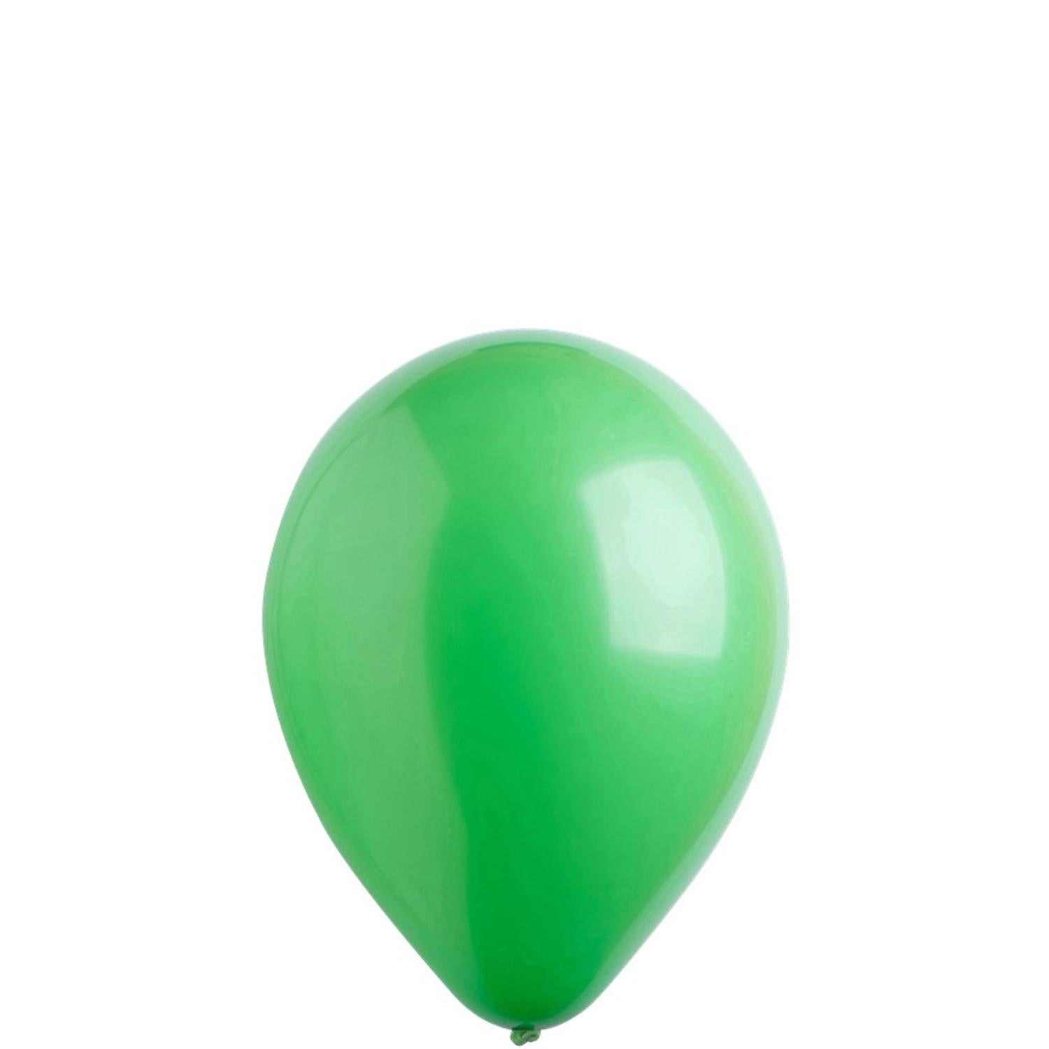 Festive Green Standard Latex Balloons 5in, 100pcs Balloons & Streamers - Party Centre