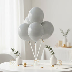 Grey Fashion Latex Balloon 5in, 100pcs Balloons & Streamers - Party Centre
