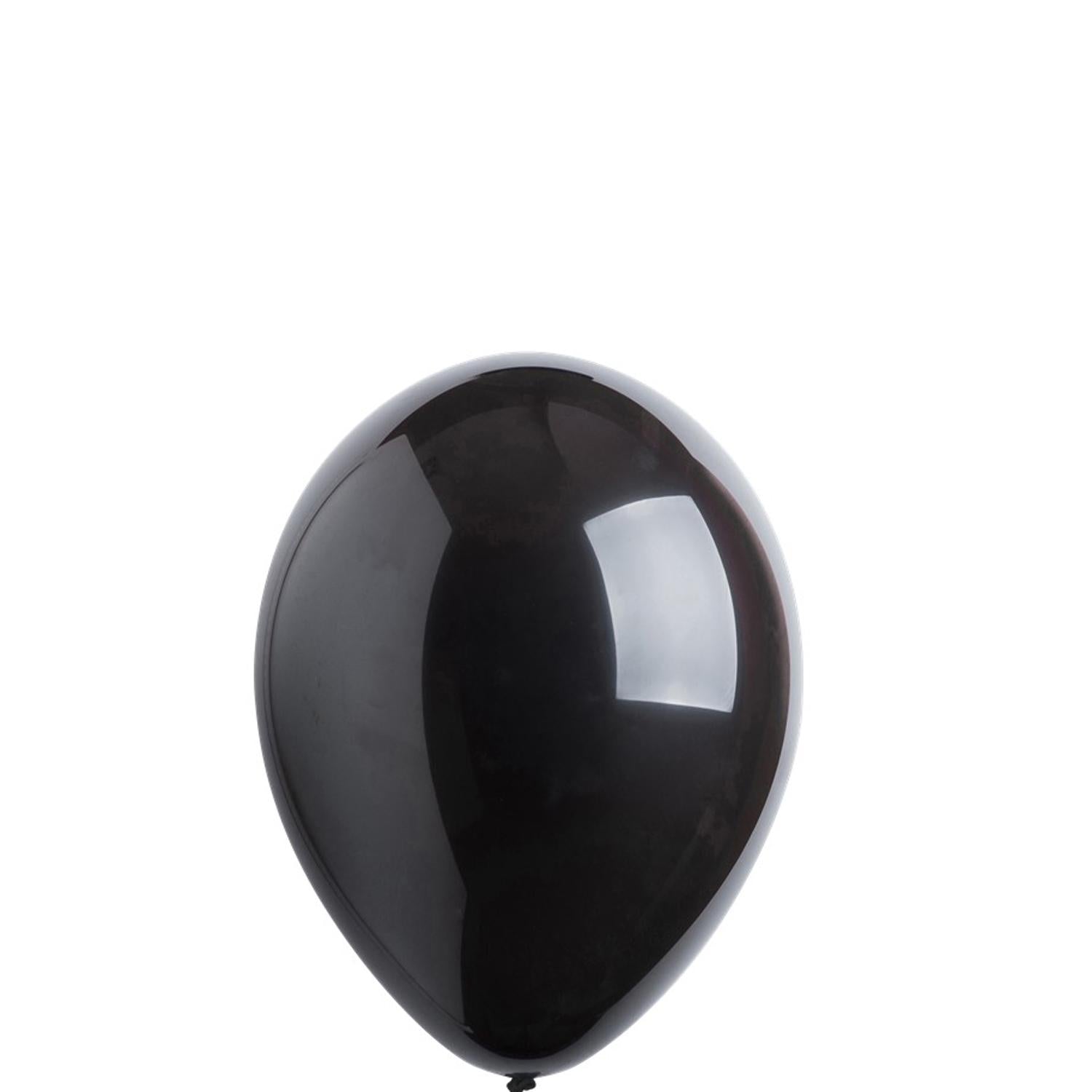 Black Fashion Latex Balloons 5in, 100pcs Balloons & Streamers - Party Centre