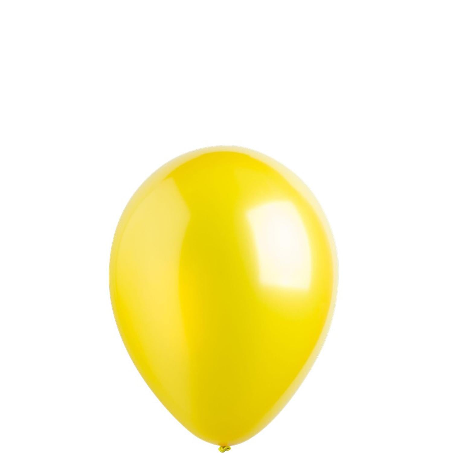 Metallic Yellow Sunshine Latex Balloons 5in, 100pcs Balloons & Streamers - Party Centre
