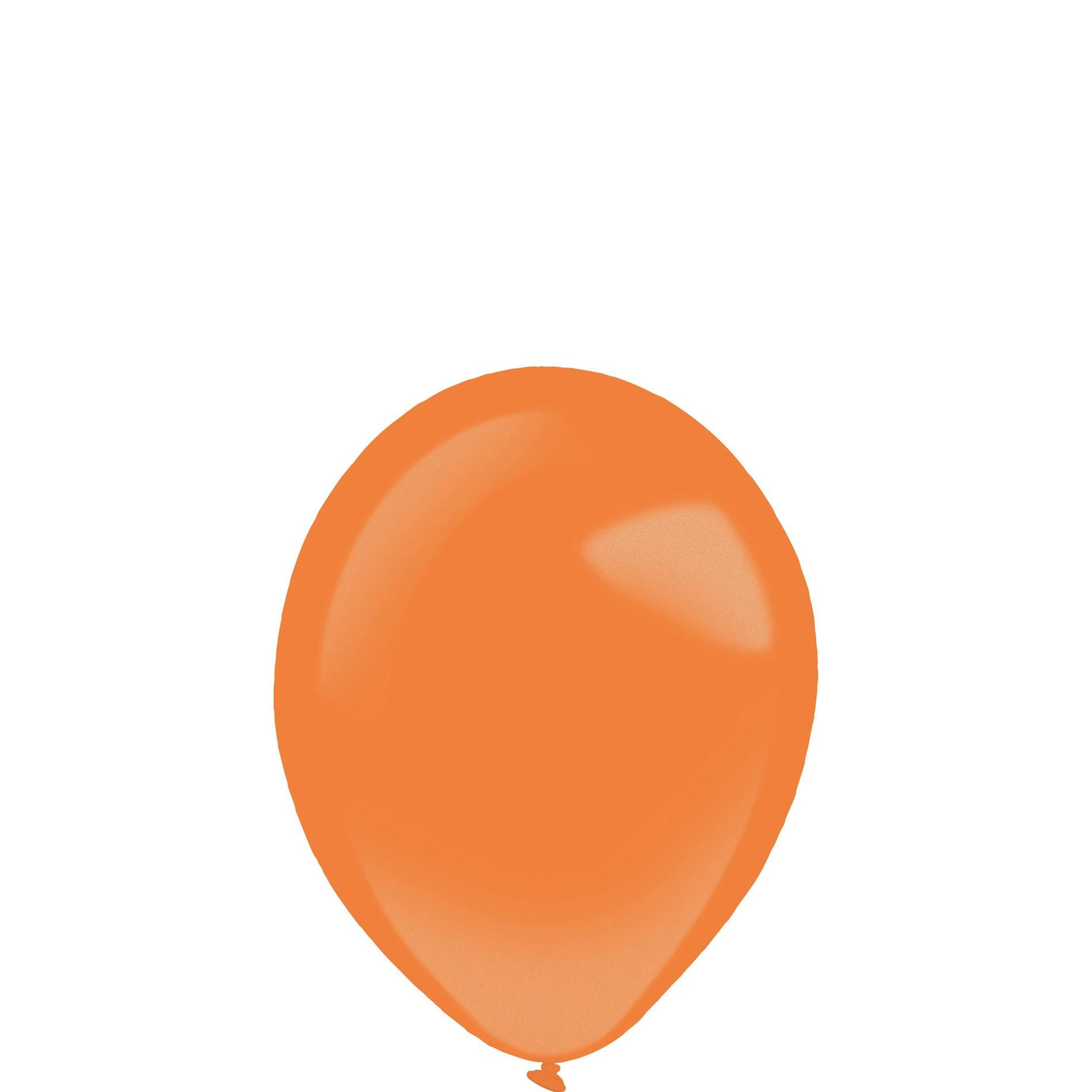 Metallic Tangerine Latex Balloons 5in, 100pcs Balloons & Streamers - Party Centre