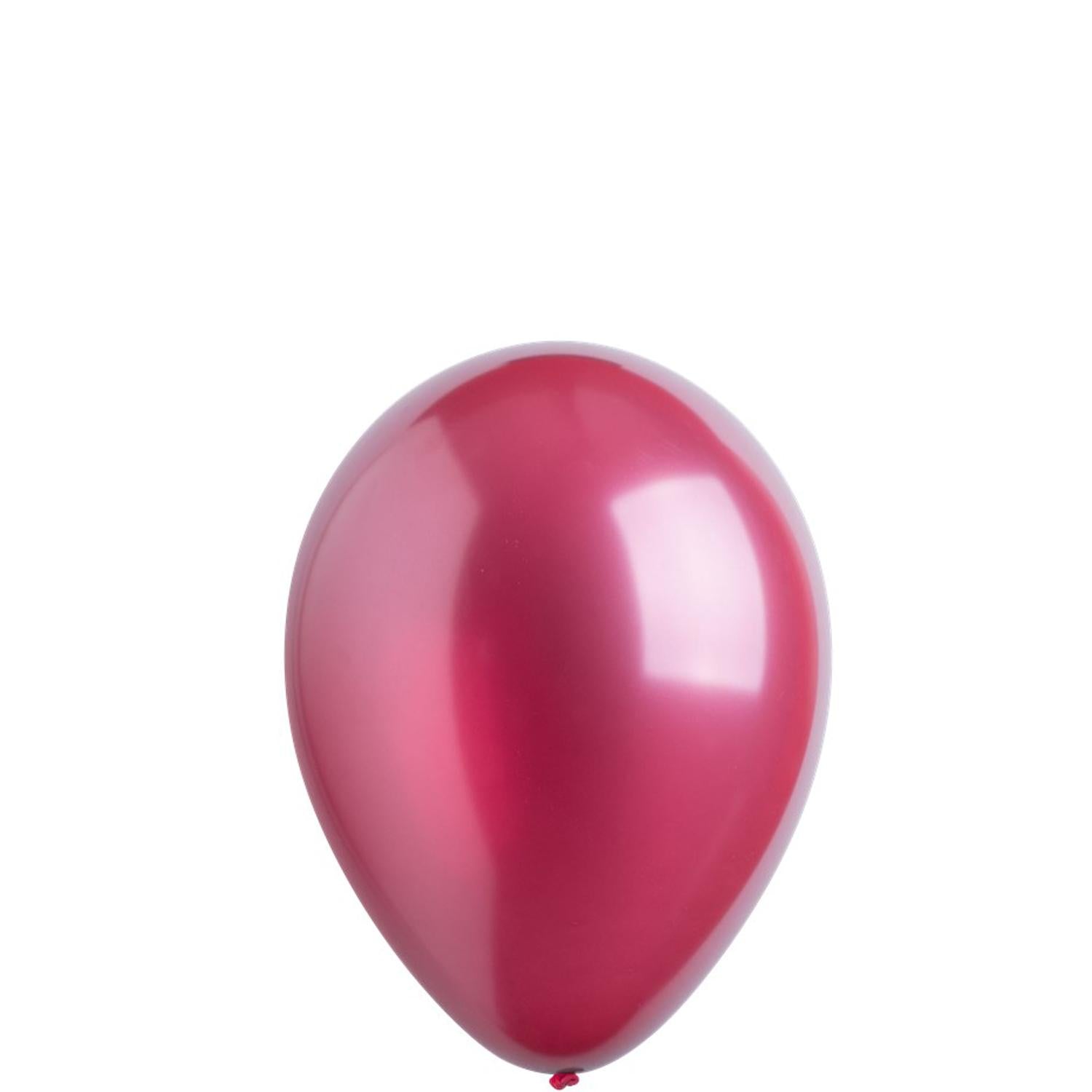 Metallic Burgundy Latex Balloons 5in, 100pcs Balloons & Streamers - Party Centre