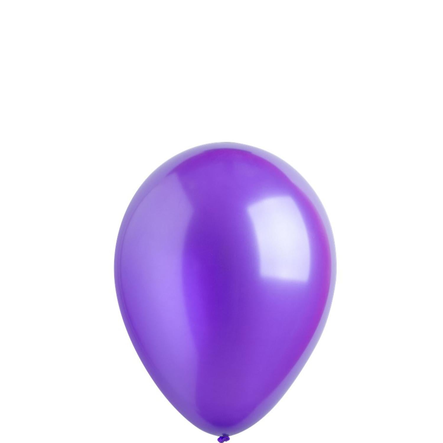 Metallic Purple Latex Balloons 5in, 100pcs Balloons & Streamers - Party Centre