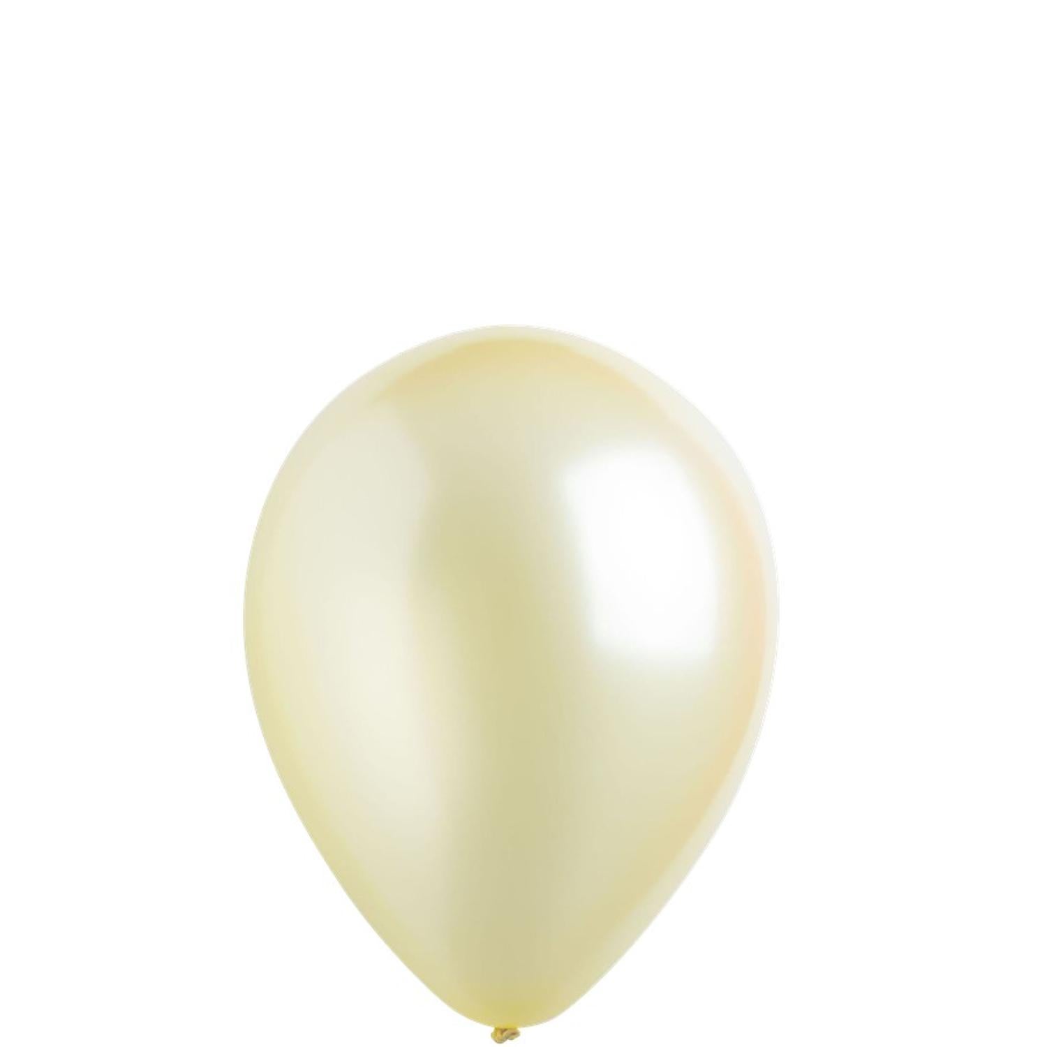 Light Yellow Pearl Latex Balloons 5in, 100pcs Balloons & Streamers - Party Centre