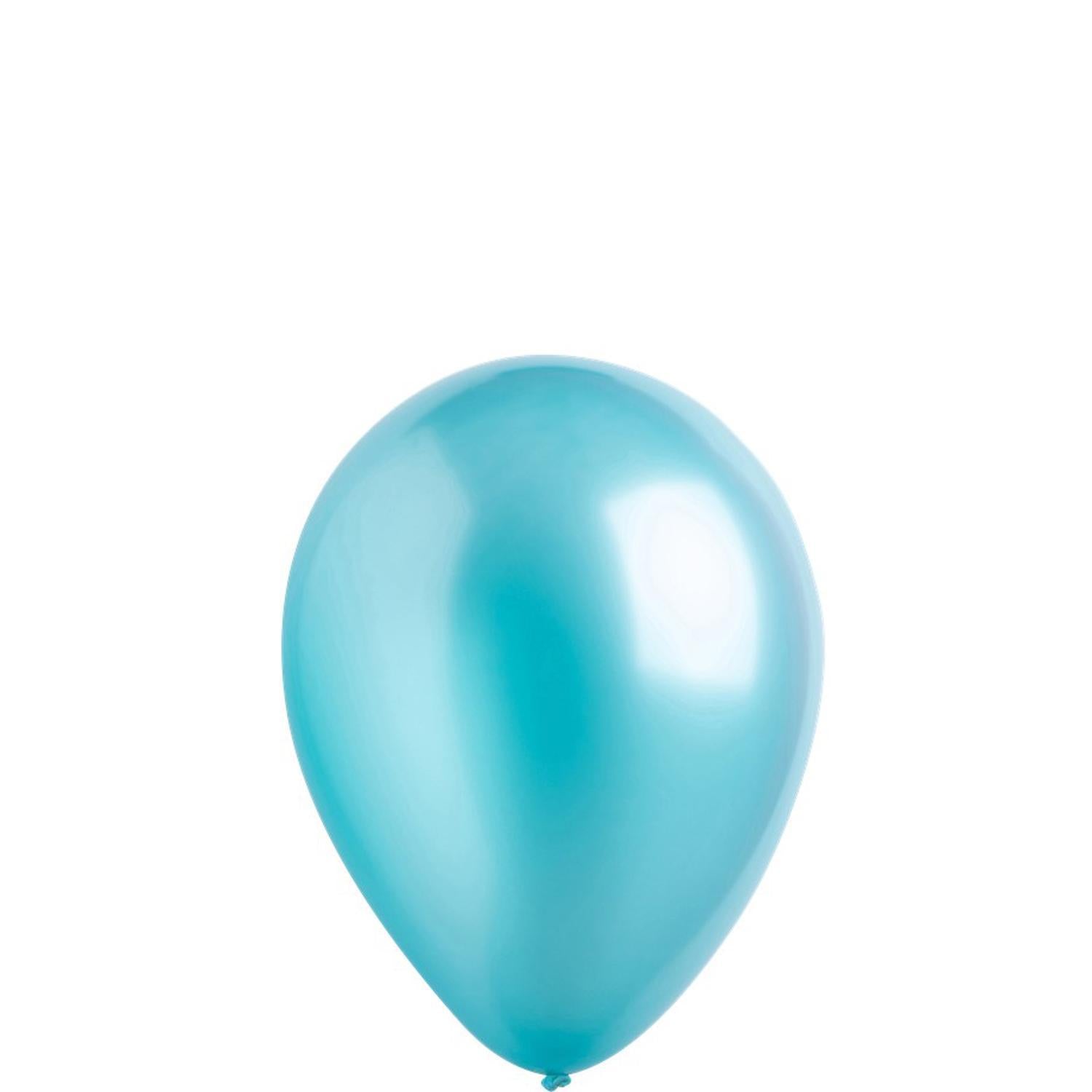 Caribbean Blue Pearl Latex Balloons 5in, 100pcs Balloons & Streamers - Party Centre