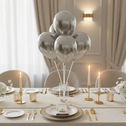 Platinum Satin Latex Balloon 5in, 100pcs Balloons & Streamers - Party Centre