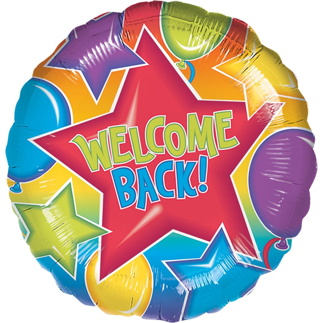 Festive Welcome Back Foil Balloon 18in Balloons & Streamers - Party Centre