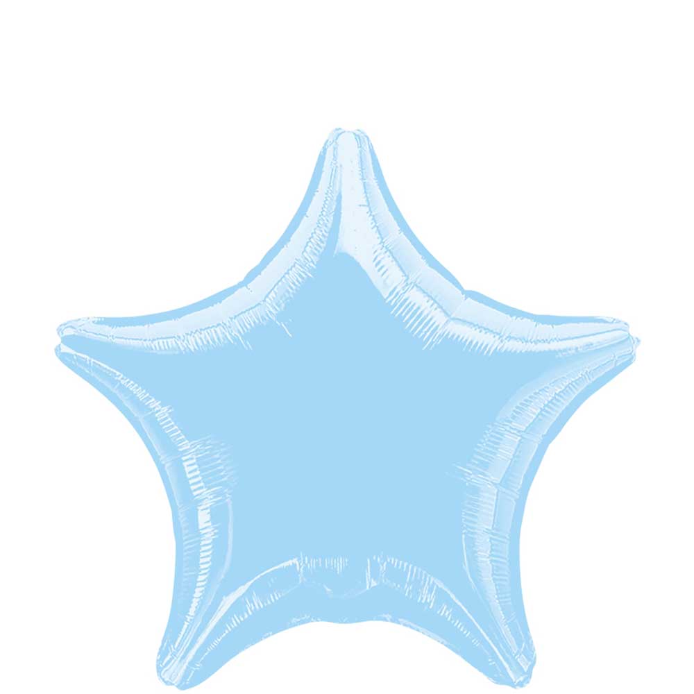 Pastel Blue Star Foil Balloon 19in Balloons & Streamers - Party Centre