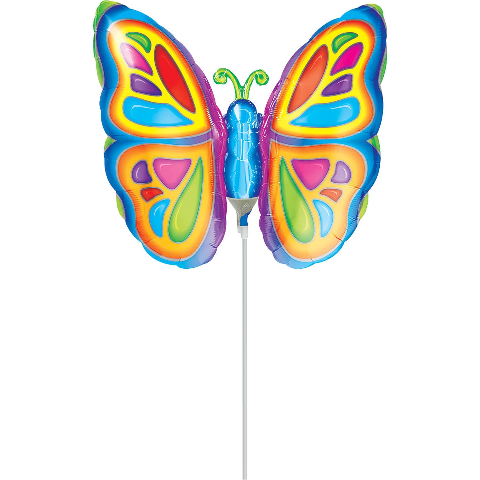 Bright Butterfly Mini Shape Balloon Balloons & Streamers - Party Centre
