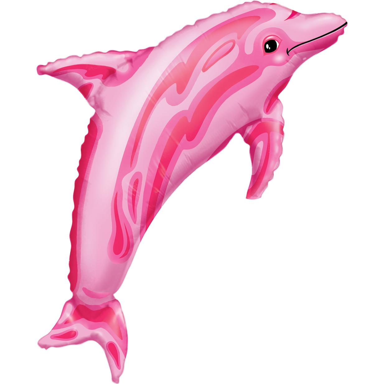 Pink Dolphin Foil Balloon 37 x 22in Balloons & Streamers - Party Centre