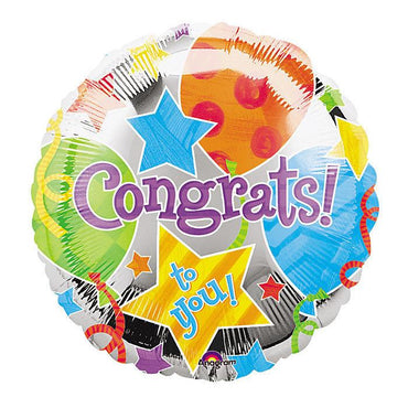 Congrats Jubilee Foil Balloon 9in Balloons & Streamers - Party Centre