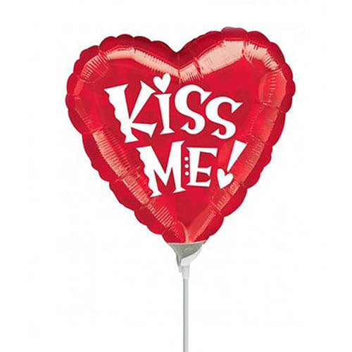 Kiss Me Mini Shape Balloon 4in Balloons & Streamers - Party Centre