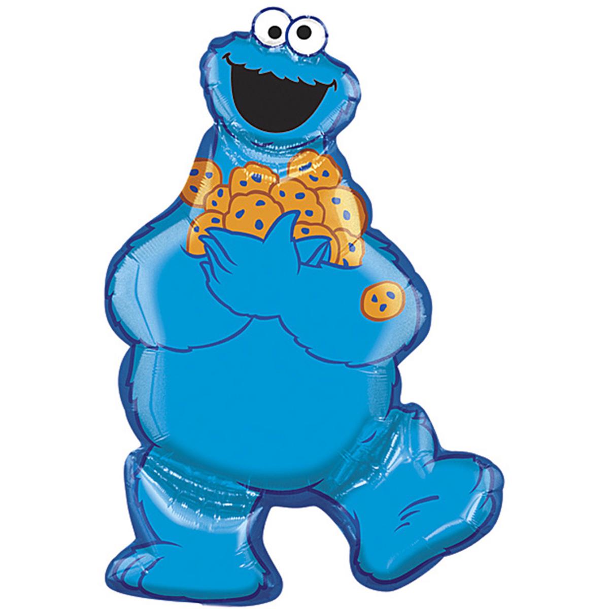 Cookie Monster Balloon Foil Balloon 23 x 31in Balloons & Streamers - Party Centre