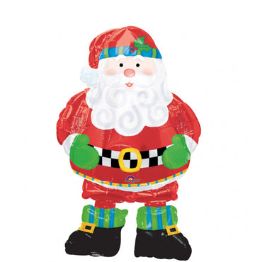 Whimsical Santa Airwalker Balloon 37in Balloons & Streamers - Party Centre