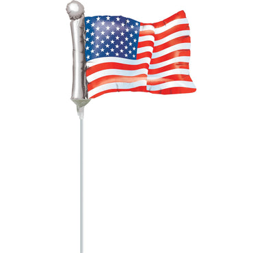 American Flag Mini Shape Balloon Balloons & Streamers - Party Centre
