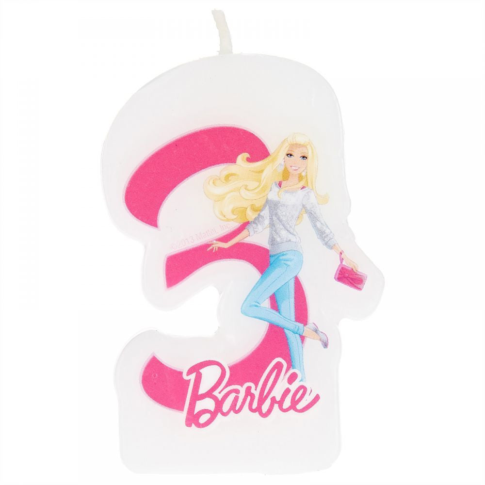 Barbie Sparkle Numeral Candle No. 3 Party Accessories - Party Centre