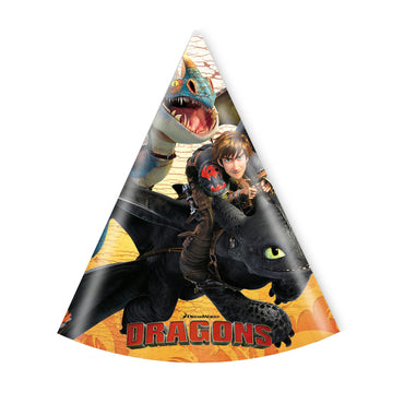 Dragons Party Hats 6pcs Costumes & Apparel - Party Centre