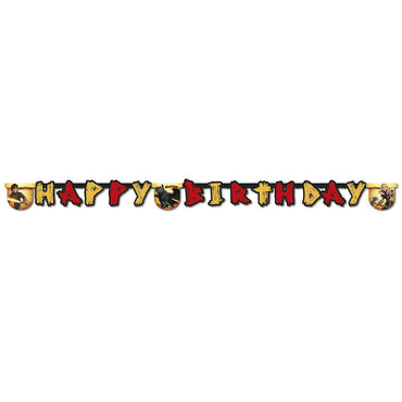 Dragons Happy Birthday Banner Decorations - Party Centre