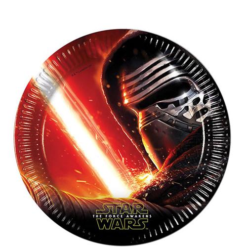 Star Wars The Force Awakens Paper Plates 9in 8pcs Printed Tableware - Party Centre