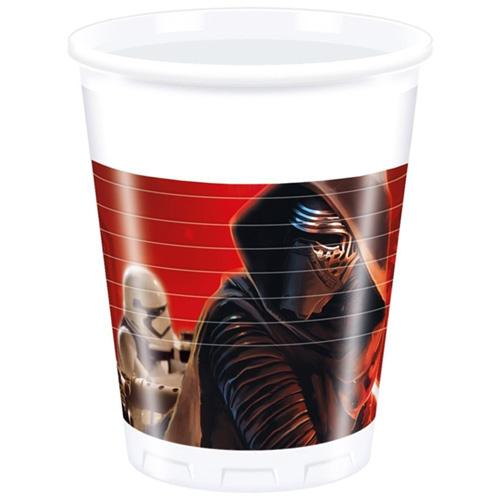 Star Wars The Force Awakens Plastic Cups 8pcs Printed Tableware - Party Centre