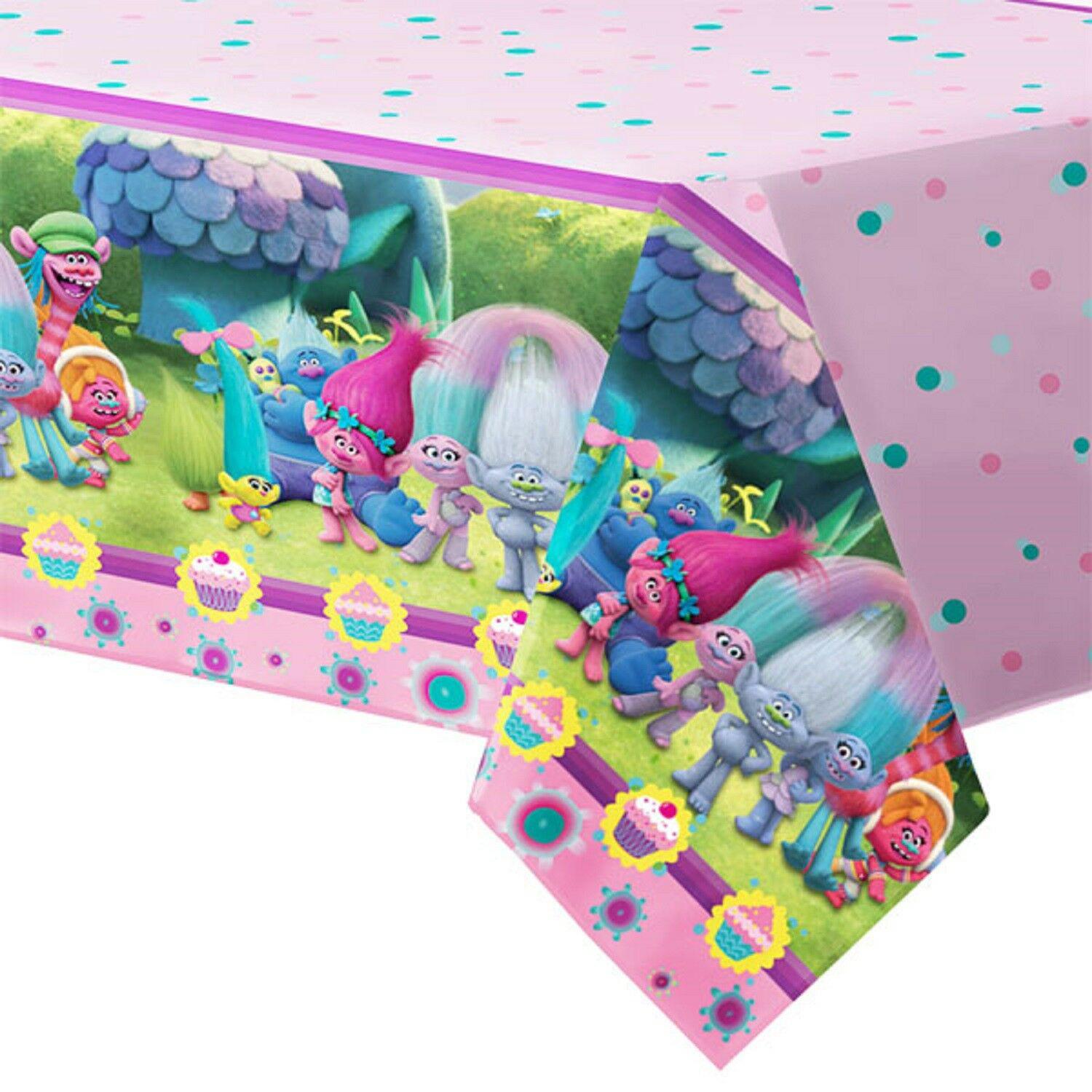 Trolls Plastic Tablecover Printed Tableware - Party Centre