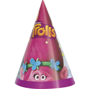 Trolls Paper Hats 6pcs Party Accessories - Party Centre