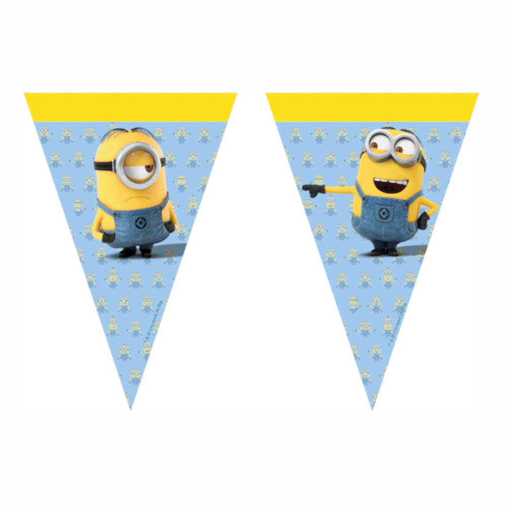 Lovely Minions Triangle Flag Banner Decorations - Party Centre