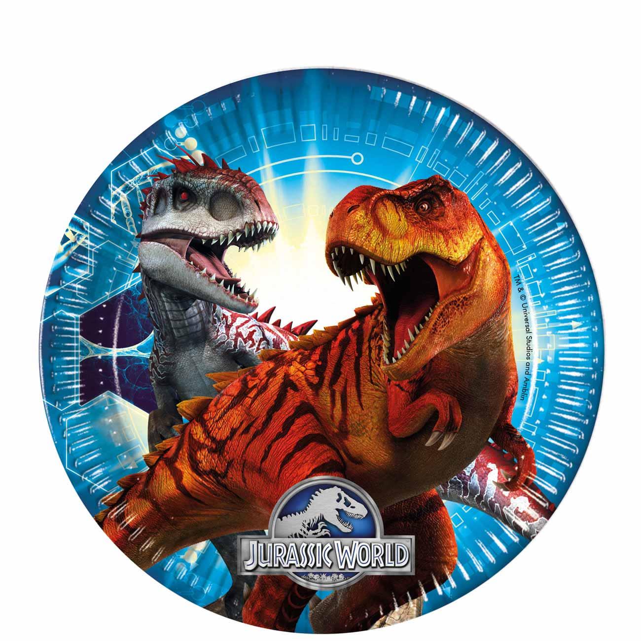 Jurassic Park Paper Plates 9in, 8pcs Printed Tableware - Party Centre