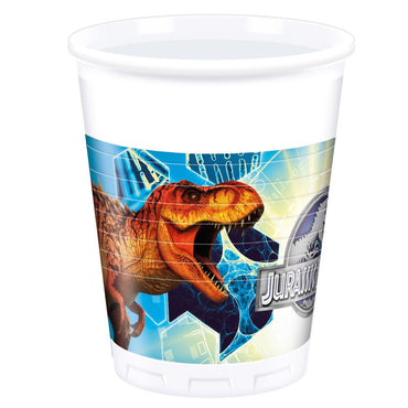Jurassic Park Plastic Cups 7oz, 8pcs Printed Tableware - Party Centre