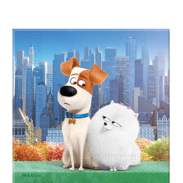 Secret Life Of Pets Paper Tissues 20pcs Printed Tableware - Party Centre