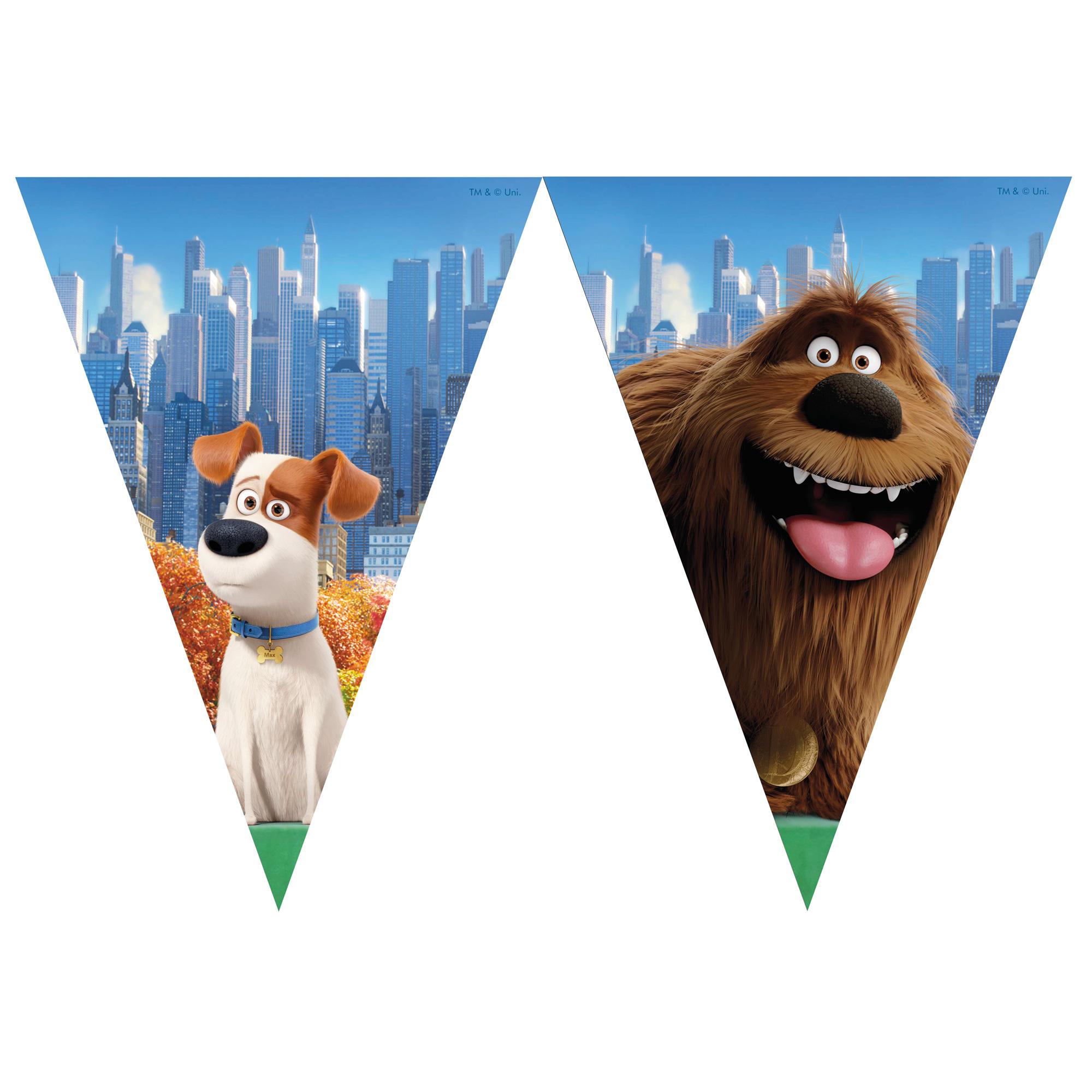 Secret Life Of Pets Triangle Flag Banner Decorations - Party Centre