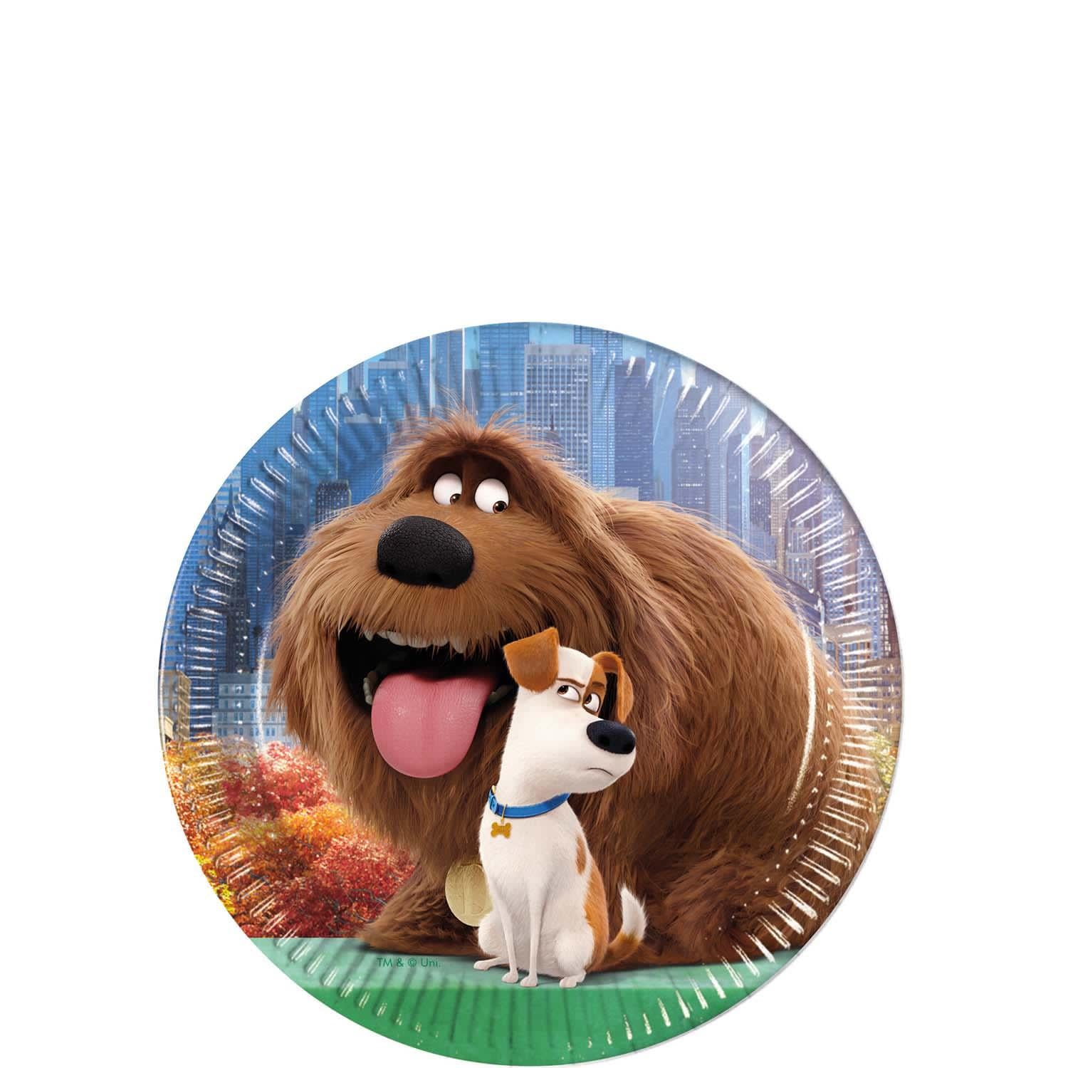 Secret Life Of Pets Paper Plates 7in, 8pcs Printed Tableware - Party Centre