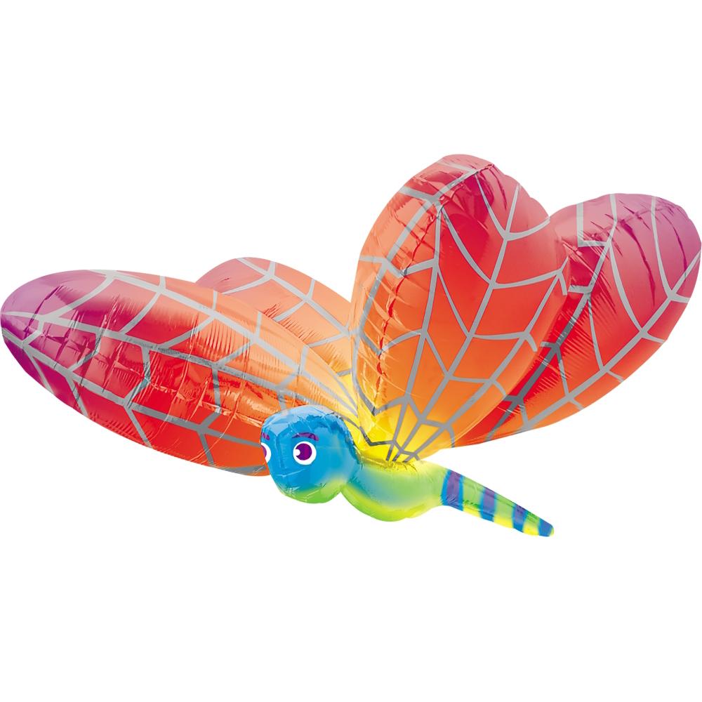 Rainbow Dragonfly Foil Balloon 20 x 40in Balloons & Streamers - Party Centre