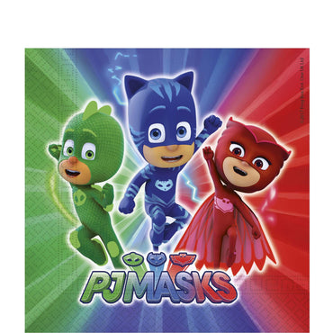 PJ Masks 2-Ply Paper Tissue, 20pcs Printed Tableware - Party Centre