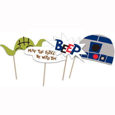 Star Wars Paper Cut Disney Photo Props 6pcs Party Accessories - Party Centre