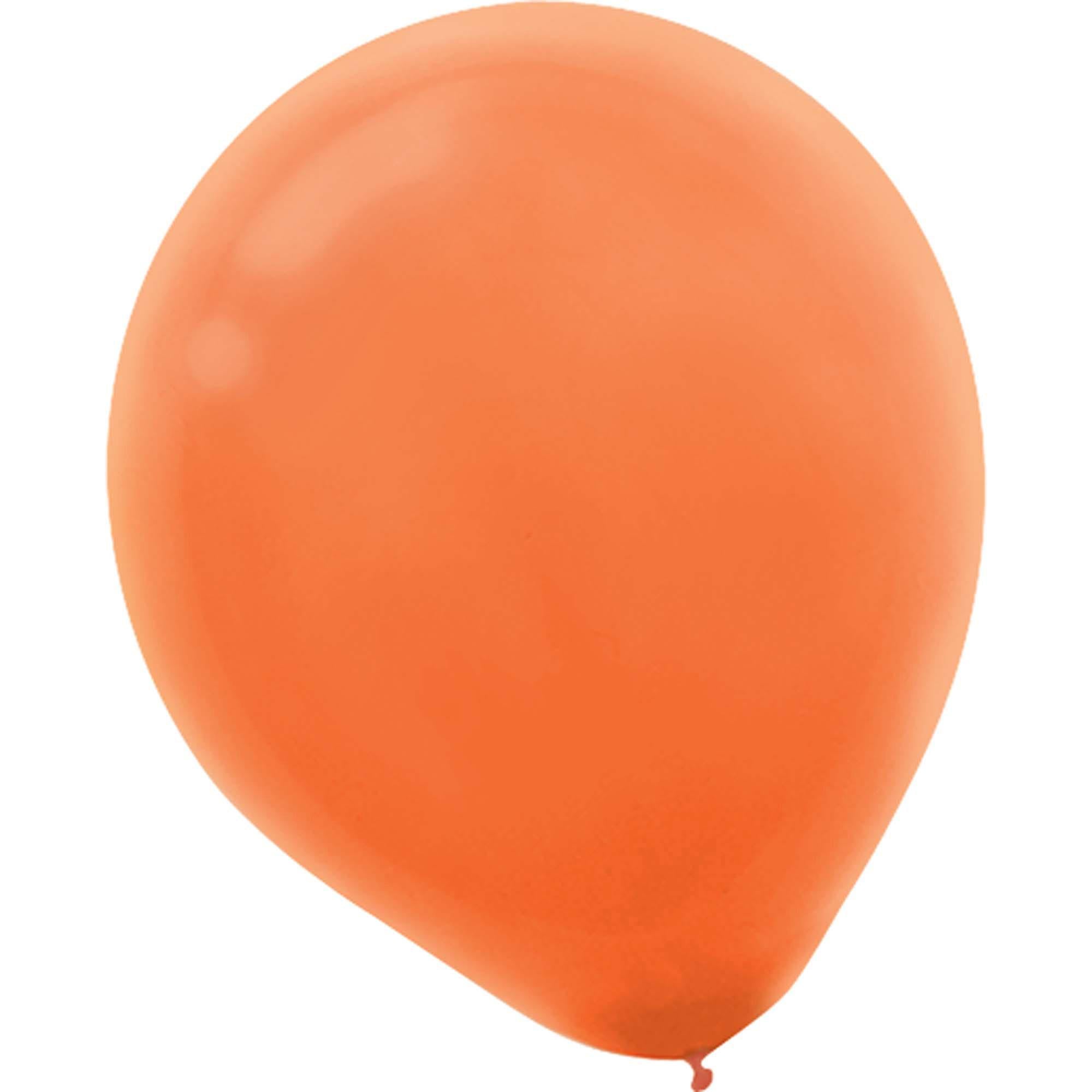Standard Orange Latex Balloons 12in, 50pcs Balloons & Streamers - Party Centre