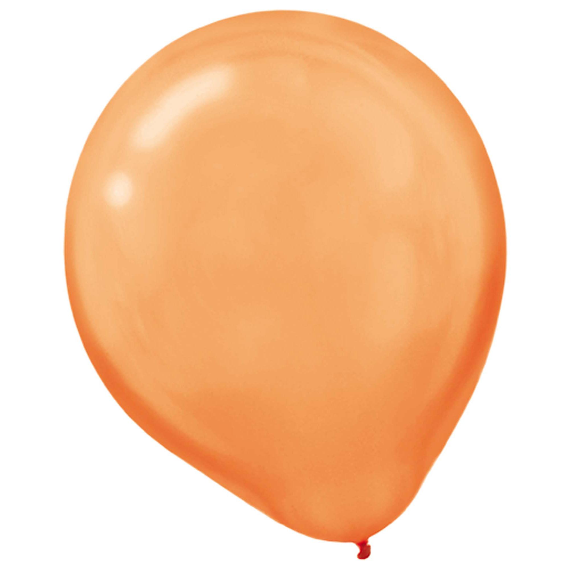 Metallic Orange Latex Balloons 50pcs Balloons & Streamers - Party Centre