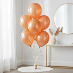 Metallic Orange Latex Balloons 50pcs Balloons & Streamers - Party Centre