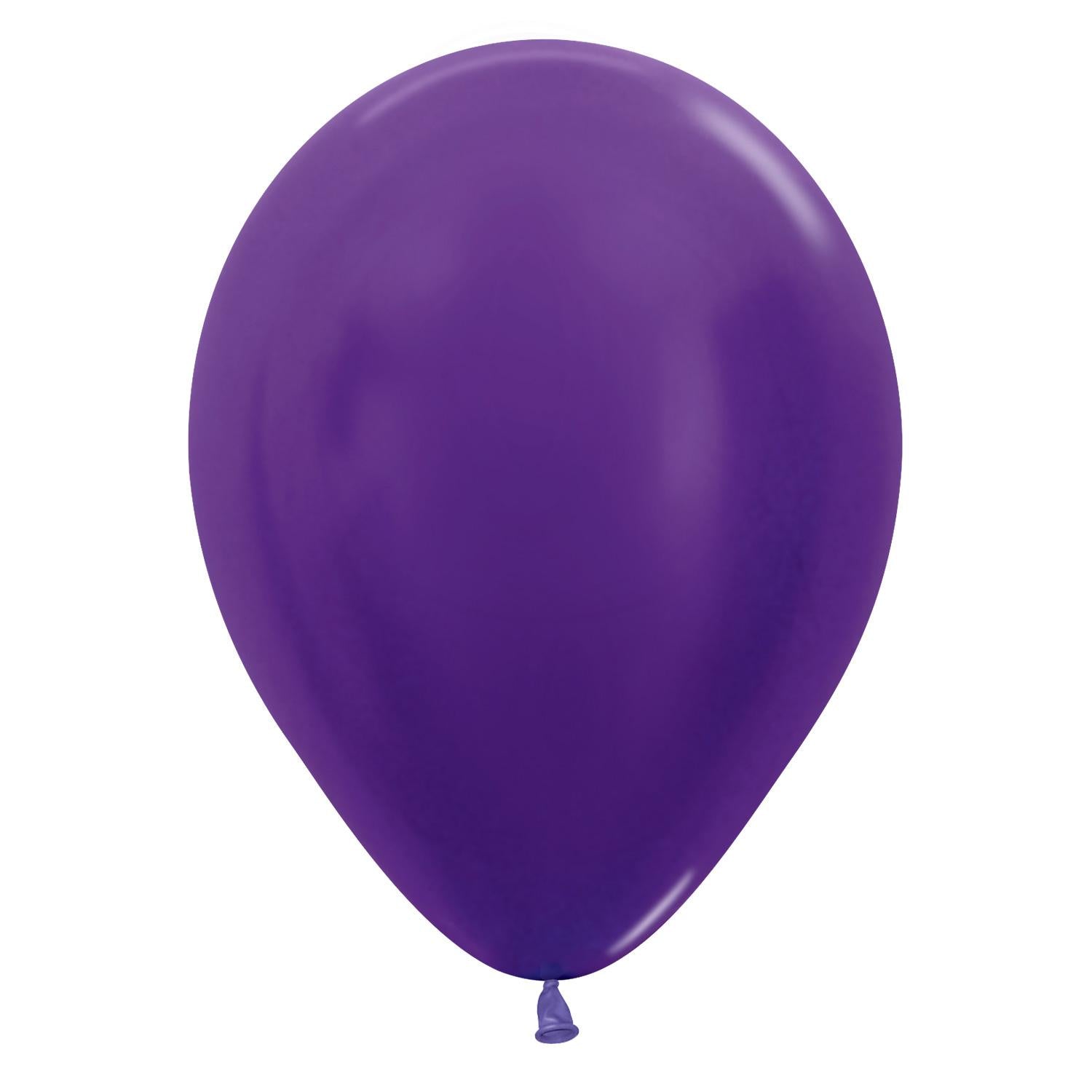 Metallic Violet Latex Balloons 50pcs Balloons & Streamers - Party Centre