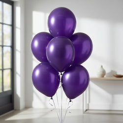 Metallic Violet Latex Balloons 50pcs Balloons & Streamers - Party Centre