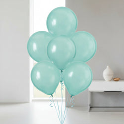 Pearl Robins Egg Blue Latex Balloons 12in, 50pcs Balloons & Streamers - Party Centre
