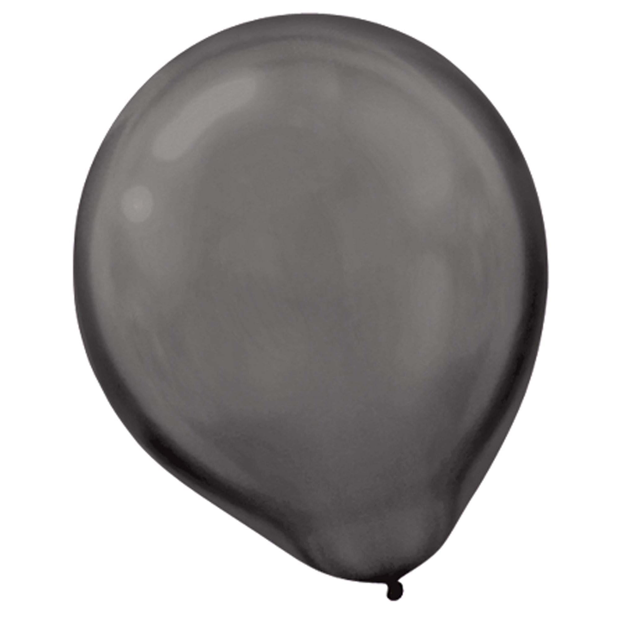 Pearl Black Latex Balloons 50pcs Balloons & Streamers - Party Centre