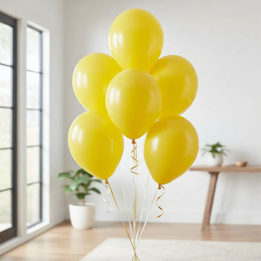 Yellow Sunshine Standard Latex Balloons 11in, 50pcs Balloons & Streamers - Party Centre